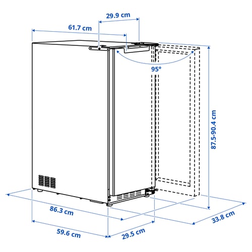 Illustration avec les mesures du produit : SPELNÄS.