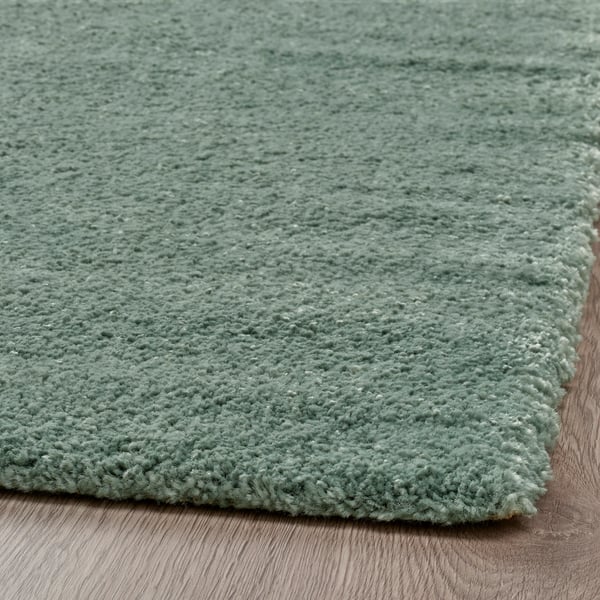 STOENSE Tapis, poils ras, vert pâle, 170x240 cm