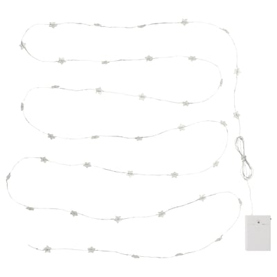 STRÅLA Guirlande à LED, à pile étoiles