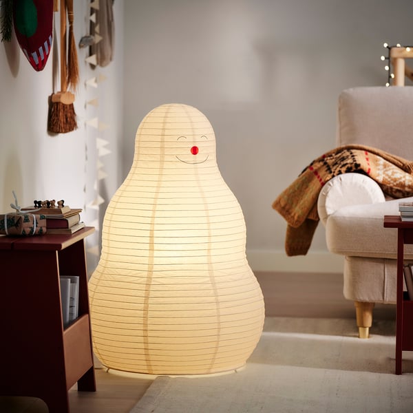 STRÅLA Lampadaire, bonhomme de neige