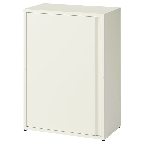 Armoire de rangement SUNDSÖ, polyvalente et durable, utilisation intérieure/extérieure, 2 étagères, porte réglable, acier galvanisé.