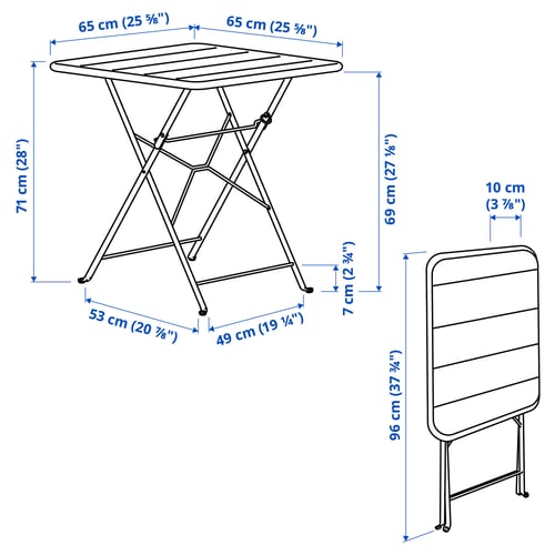 Illustration avec les mesures du produit : SUNDSÖ.