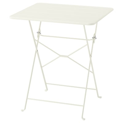 IKEA SUNDSÖ, table de balcon blanche et pliable.