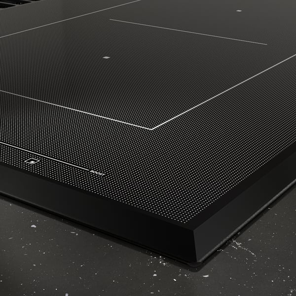 TÄCKNAN Plaque de cuisson av hotte intégrée, IKEA 500 noir, 83 cm
