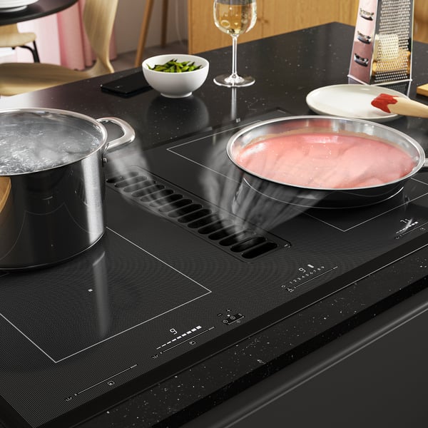 TÄCKNAN Plq cuisson ind/hot int kit recycl, IKEA 500/noir
