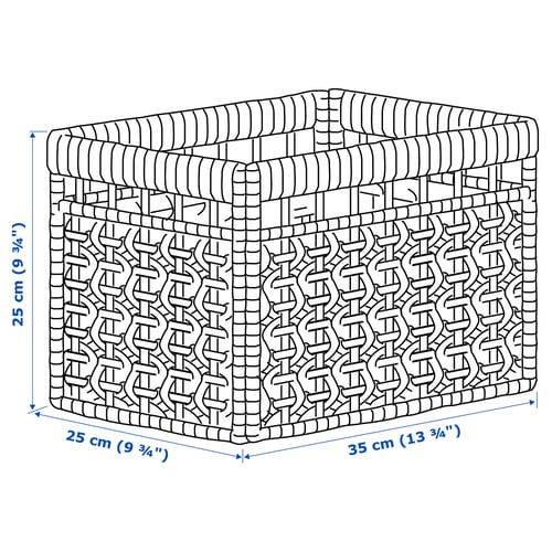 Illustration avec les mesures du produit : TÄTING.