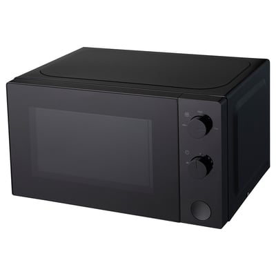 Micro-ondes TILLREDA noir, rectangulaire, design simple.