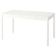 Bureau blanc TONSTAD : design élégant, rectangulaire et minimaliste avec un seul tiroir, parfait pour les espaces compacts.