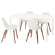 TONSTAD / GRÖNSTA Table et 4 chaises, blanc cassé/blanc, 150x80 cm