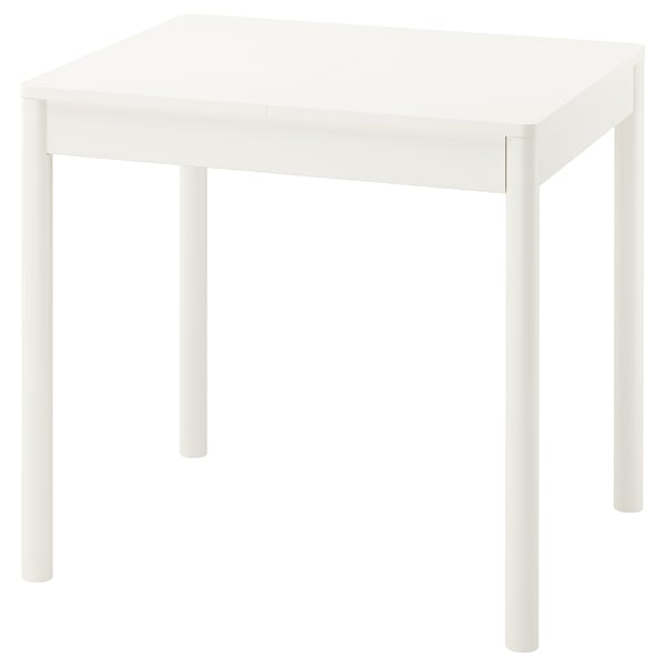 Table de salle à manger carrée blanche TONSTAD avec quatre pieds, design élégant, plateau en bois et mélamine robuste.