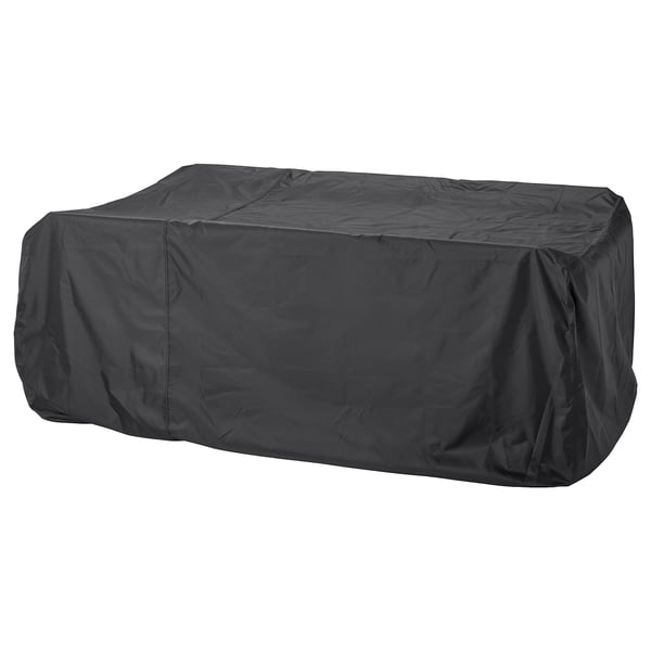 Housse de meuble TOSTERÖ noire, imperméable, rectangulaire.