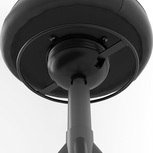 Chaises de bureau noires avec base circulaire et amélioration de la stabilité.