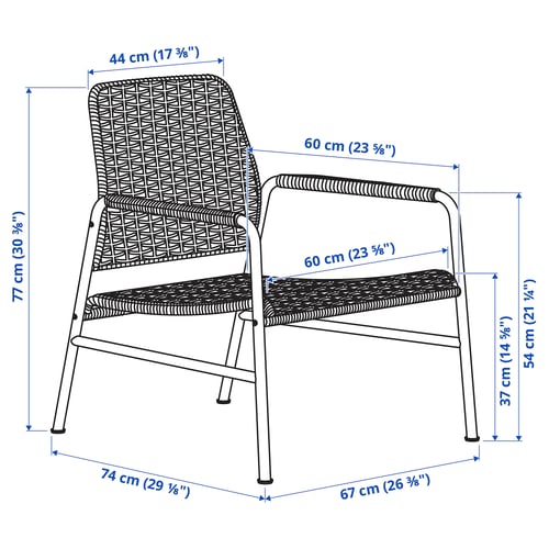 Illustration avec les mesures du produit : ULRIKSBERG.