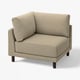 Canapé d’angle UPPÅKRA beige confortable, tissu rectangulaire, doux.
