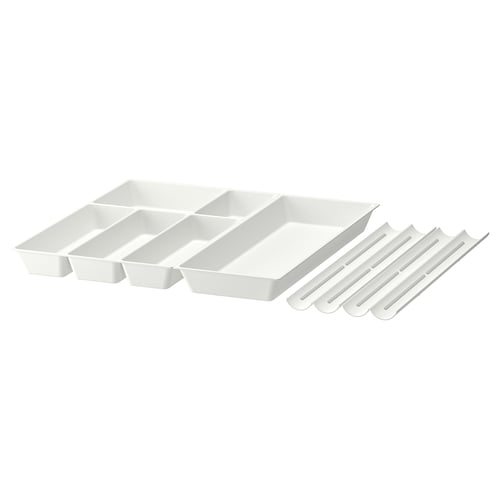 UPPDATERA Range-couverts+ustens/casier épices, blanc, 72x50 cm