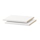 Étagère blanche UTRUSTA, mélaminée, rectangulaire, épaisse, robuste.