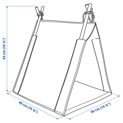Illustration avec les mesures du produit : UTSÅDD.