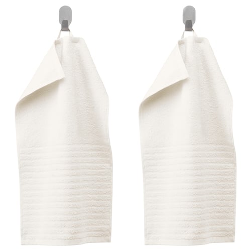 Deux serviettes en coton rayées suspendues, douces, absorbantes, 100 % coton pour le bain.