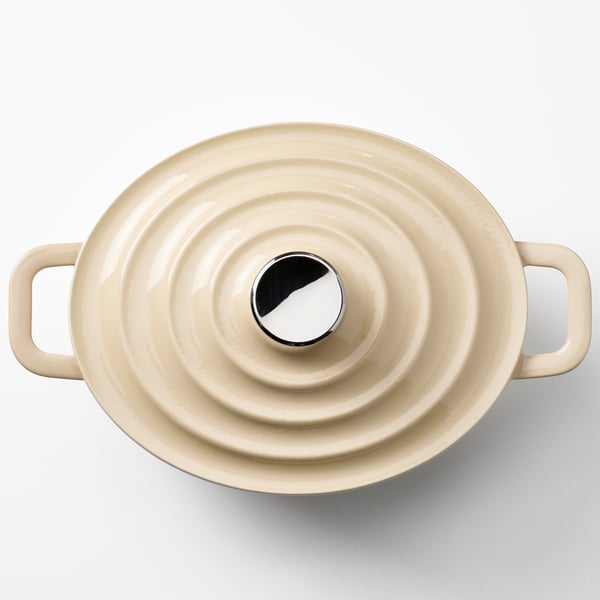 VARDAGEN Cocotte, fonte émaillée jaune clair, 4 l