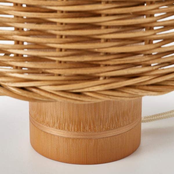 VATERBOM Lampe de table, bambou/rotin, 27 cm