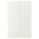 Armoires de cuisine VEDDINGE blanches, rectangulaires, élégantes, panneaux de fibres, peinture polyuréthane et acrylique, design moderne.