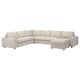 Canapé composable VIMLE, beige, en tissu, en forme de L, design moderne.