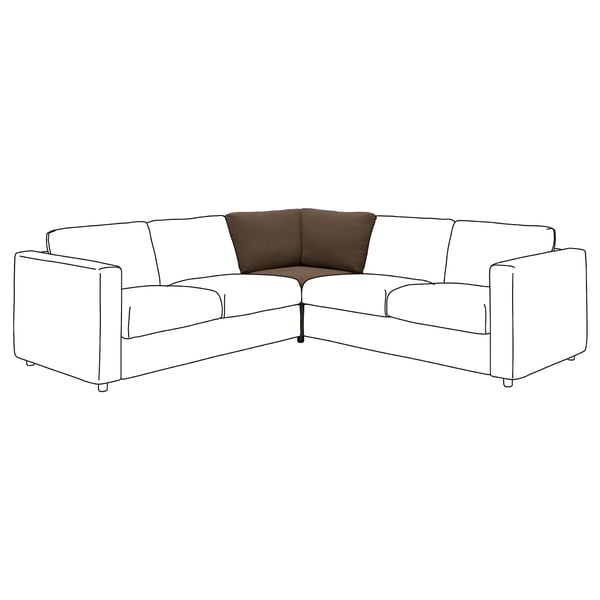 VIMLE Module d'angle, Mosshed brun foncé
