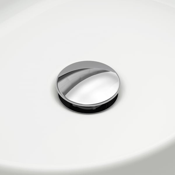 VINDELÄLVEN Lavabo intégré avec siphon, blanc, 39x31 cm