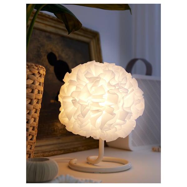 VINDKAST Lampe de table, blanc, 26 cm