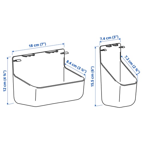 Illustration avec les mesures du produit : VISSLAÅN.