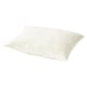 Een witte, rechthoekige, zachte katoenen kussensloop met een envelopsluiting.