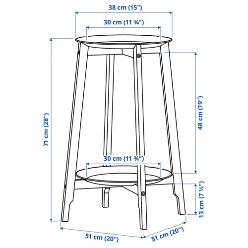 Illustratie met afmetingen voor het product: ALPVIDE.
