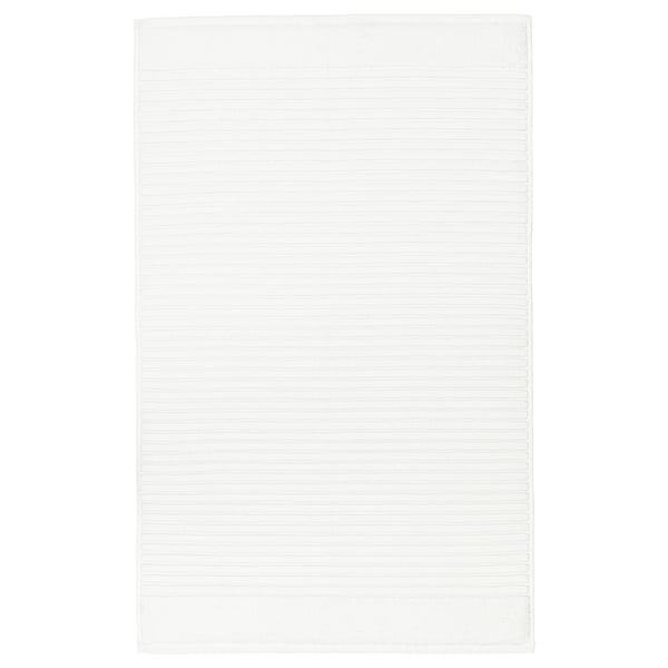 Witte ALSTERN katoenen badmat - getextureerd, absorberend, vierkant, 100% katoen, sneldrogend.