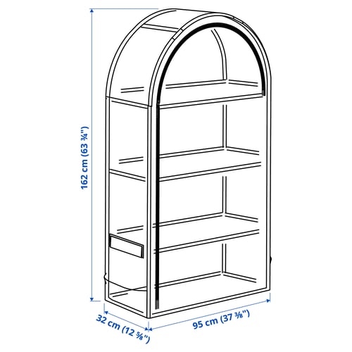Illustratie met afmetingen voor het product: ASPAREN.