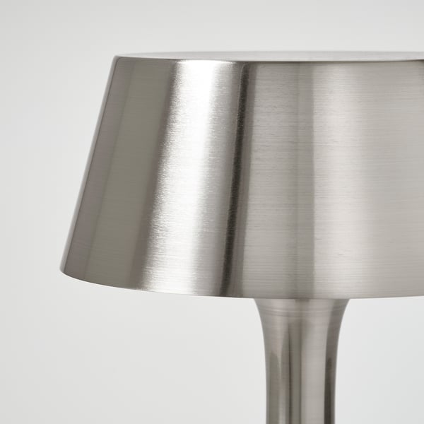 AVHÅLL Draagbare led-lamp, op batterijen dimbaar/vernikkeld buiten, 29 cm