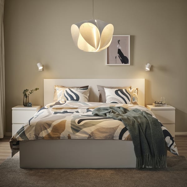 BÄCKNATE / HAVSDJUP Hanglamp, wit, 50 cm