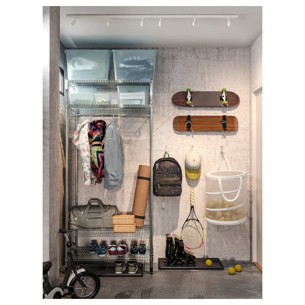 BÄVE Led-plafondrail, 3 spots, wit