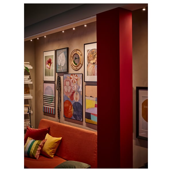BÄVE Led-plafondrail, 3 spots, wit