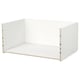 Ikea BESTÅ wit ladeframe, rechthoekige vorm, zonder handgrepen. Gemaakt van spaanplaat en bekleed met plastic folie. Ideaal voor opslag.