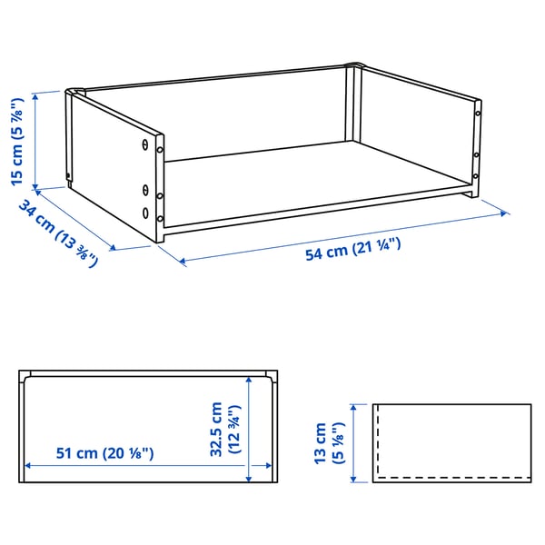 Illustratie met afmetingen voor het product: BESTÅ.
