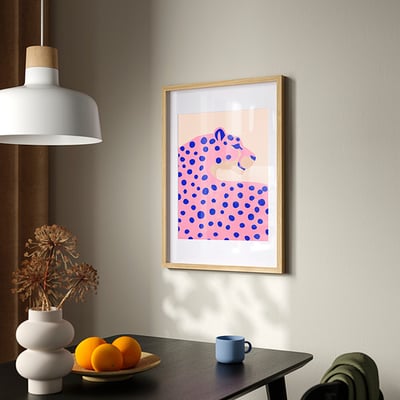 BILD Poster, gestippeld luipaard, 50x70 cm