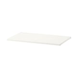Witte BOAXEL plank, rechthoekig, eenvoudig ontwerp, gemaakt van staal met epoxy afwerking.