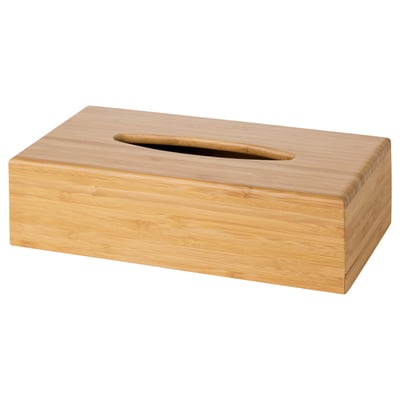 BONDLIAN bamboe tissuedoos, natuurlijke kleur, rechthoekige vorm, eenvoudig ontwerp.