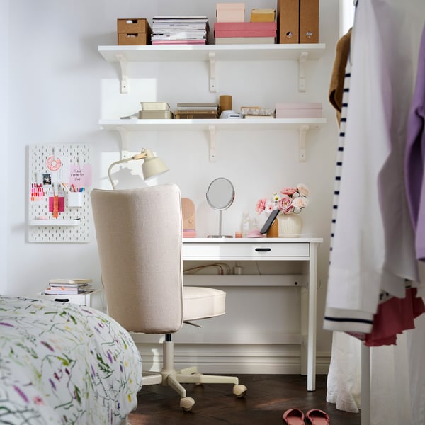 BRYTNING Bureau, wit, 110x53x75 cm