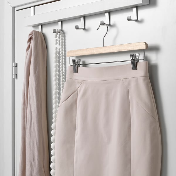 Verstelbare hanger voor rokken/broeken, houdt kleding netjes en kreukvrij.