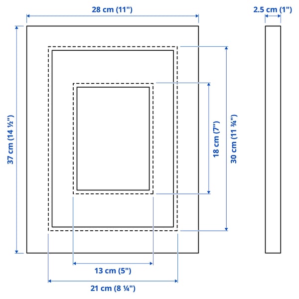 Illustratie met afmetingen voor het product: EDSBRUK.