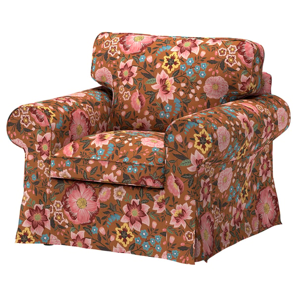EKTORP Fauteuil, Mångbyn bruin/multicolor