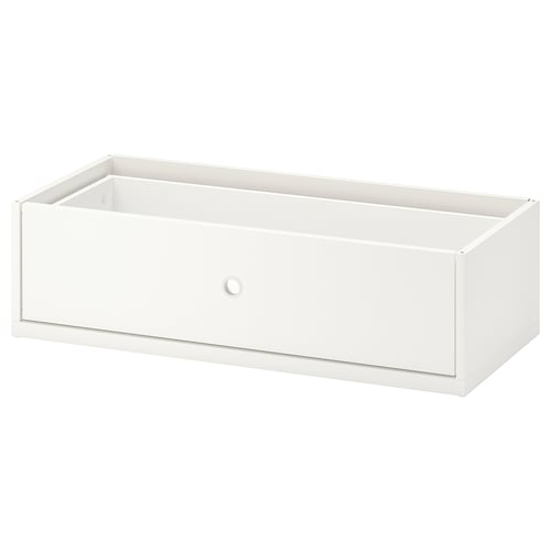 Een wit ELVARLI ladeblok met een strak design, ideaal om op te bergen.