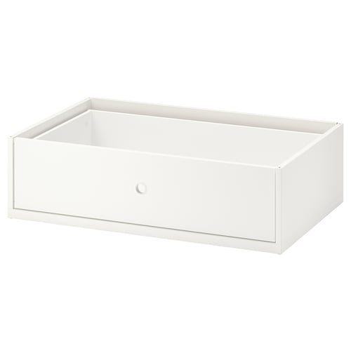 ELVARLI witte opberglade, rechthoekig, modern design, gladde voorkant.