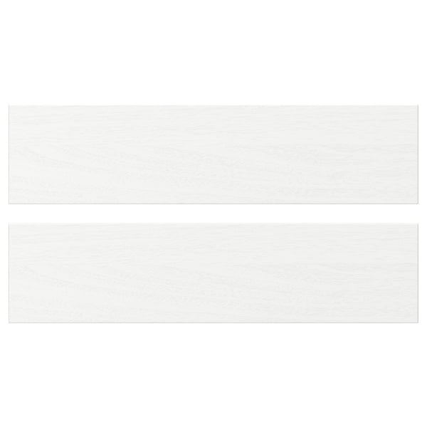 Witte ENKÖPING kastpanelen, houtachtige textuur, duurzame folie, rechthoekige vorm.